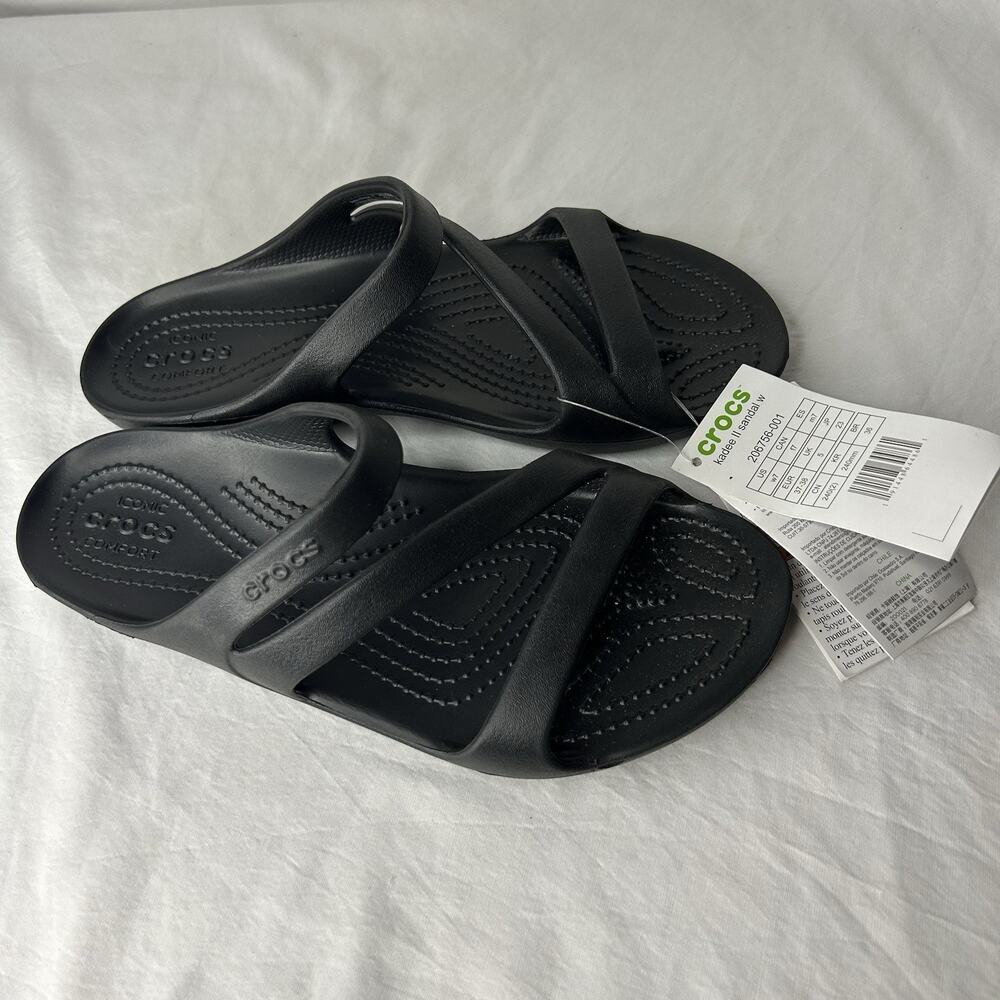 Crocs Women Kadee II Summer Sandals Black Women Size 7